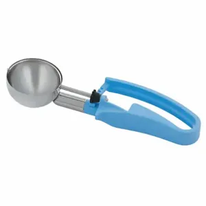 VOLLRATH 47394 Disher, 9 Inch Length, 2 3/8 Inch Width, Stainless Steel, Sky Blue | CJ2AGU 44X024