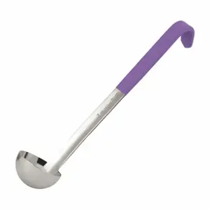 VOLLRATH 4980280 Ladle, 10 5/8 Inch Length, 2 3/8 Inch Width, Stainless Steel, Purple | CJ2QYH 45RJ90