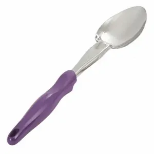 VOLLRATH 6414080 Spoon, 13 13/16 Inch Length, 2 13/16 Inch Width, Stainless Steel, Purple | CJ3MKY 45RJ88