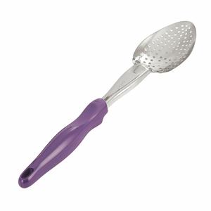 VOLLRATH 6414280 Perforated Spoodle, 13 13/16 Inch Length, 2 13/16 Inch Width, Stainless Steel, Purple | CJ2ZPL 45RJ89