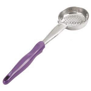 VOLLRATH 6432480 Perforated Spoodle, 13 5/16 Inch Length, 3 1/4 Inch Width, Stainless Steel, Purple | CJ2ZPK 45RJ86