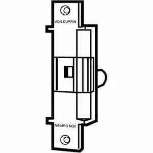 VON DUPRIN 6221 24V US32D CON Electric Strike, Mortise/Cylindrical Locksets, Heavy-Duty, Fail Secure, 24 VAC/Dc | CU7ZYU 46TX41