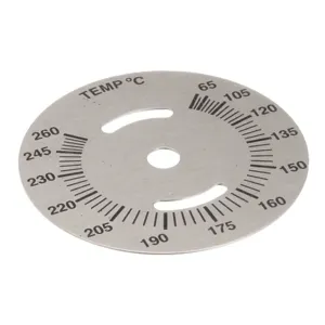 VULCAN HART 00-358539-00002 Plate, Dial Temperature, 3.35 x 3.4 x 1 Inch Size | AP3VWW