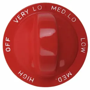 VULCAN HART 00-412251-00001 Control Knob, Infinite Switch, Red, 2.55 x 2.75 x 1.3 Inch Size | AP3XQL