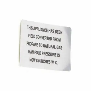 VULCAN HART 00-421727-00006 Plate, Propane To Natural Gas, 2.95 x 5.65 x 0.2 Inch Size | AP3ZNM