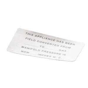 VULCAN HART 00-421727-00015 Label, Conversion Blank, 2.5 x 3.5 x 0.45 Inch Size | AP3ZNR