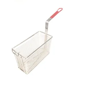 VULCAN HART 00-499223-00001 Fry Basket, Twin, Red Handle, Front Hook, 12.15 x 25.35 x 6.5 Inch Size | AP4HDV