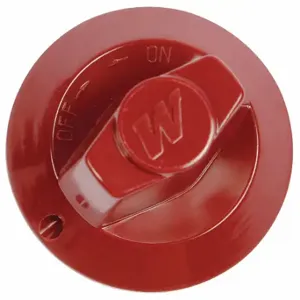 VULCAN HART 00-719255-00012 Control Knob With Set Screw, Red, 2.65 x 4.35 x 2.2 Inch Size | AP4KFF