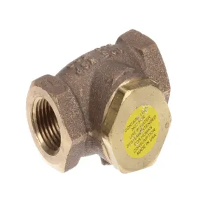 VULCAN HART 00-833648-00002 Valve, Swing Check, Brass Finish, 2.3 x 3.5 x 2.05 Inch Size | AP4NPC