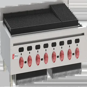 VULCAN HART ACB47 Charbroiler, 46 7/8 Inch Width, 8 Burners, 17000 Btu/Hr Per Burner | CE7KJB