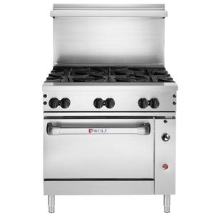 VULCAN HART C36S-6BN Natural Gas Range With 6 Burners, 36 Inch Width, 215000 Btu | CE7KJX