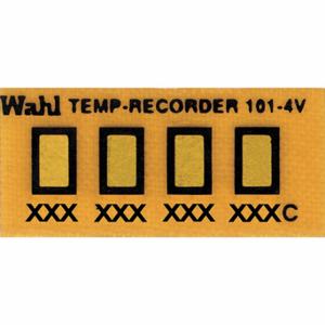 WAHL 101-4-072VC Nicht umkehrbarer Temperaturanzeiger, horizontaler Streifen, 4 Punkte, 10er-Pack | CU8CPK 6KHZ7