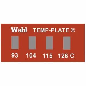 WAHL 101-4-094C Non-Reversible Temp Indicator, Horizontal Strip, 4 Points, 10 Pack Qty | CU8CLU 6FYG1