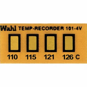 WAHL 101-4-110VC Non-Reversible Temp Indicator, Horizontal Strip, 4 Points, 10 Pack Qty | CU8CTH 6FYG9