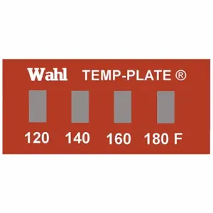 WAHL 101-4-120F Non-Reversible Temp Indicator, Horizontal Strip, 4 Points, 10 Pack Qty | CU8CQC 6FYH0