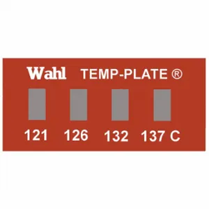 WAHL 101-4-121C Non-Reversible Temp Indicator, Horizontal Strip, 4 Points, 10 Pack Qty | CU8CRR 6FYH1