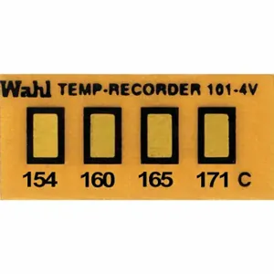 WAHL 101-4-154VC Non-Reversible Temp Indicator, Horizontal Strip, 4 Points, 10 Pack Qty | CU8CTB 6FYJ2