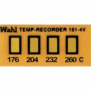 WAHL 101-4-177VC Non-Reversible Temp Indicator, Horizontal Strip, 4 Points, 10 Pack Qty | CU8CRQ 6FYJ9