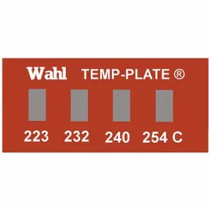 WAHL 101-4-223C Non-Reversible Temp Indicator, Horizontal Strip, 4 Points, 10 Pack Qty | CU8CMF 6FYL1