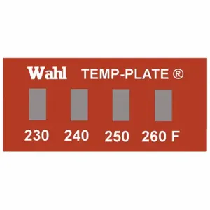 WAHL 101-4-230F Non-Reversible Temp Indicator, Horizontal Strip, 4 Points, 10 Pack Qty | CU8CRW 6FYL3