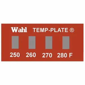 WAHL 101-4-250F Non-Reversible Temp Indicator, Horizontal Strip, 4 Points, 10 Pack Qty | CU8CTG 6FYL4