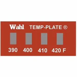 WAHL 101-4-390F Non-Reversible Temp Indicator, Horizontal Strip, 4 Points, 10 Pack Qty | CU8CRD 6FYN1