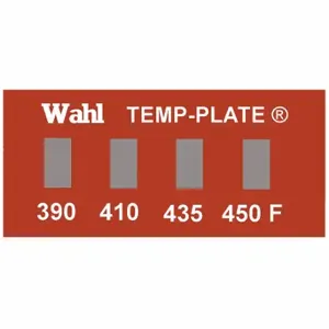 WAHL 101-4-391F Non-Reversible Temp Indicator, Horizontal Strip, 4 Points, 10 Pack Qty | CU8CQZ 6FYN2