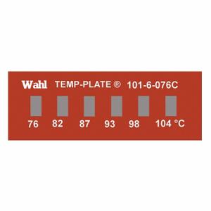 WAHL 101-6-076C Non-Reversible Temp Indicator, Horizontal Strip, 6 Points, 10 Pack | CU8CLR 6FYN6