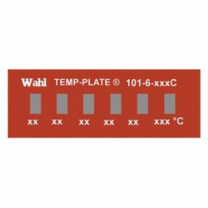 WAHL 101-6-215C Non-Reversible Temp Indicator, Horizontal Strip, 6 Points, 10 Pack | CU8CUE 6FYP2