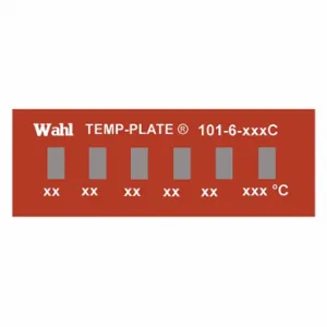 WAHL 101-6-215C Non-Reversible Temp Indicator, Horizontal Strip, 6 Points, 10 Pack | CU8CUE 6FYP2