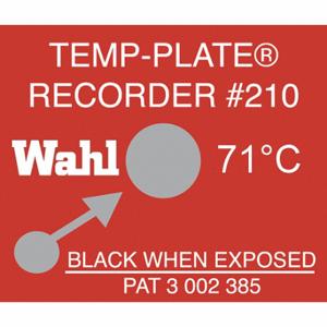 WAHL 210-071C Non-Reversible Temp Indicator, Horizontal Strip, 1 Points, 10 Pack | CU8CMR 6FYR6