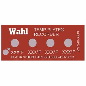 WAHL 240-220F Non-Reversible Temp Indicator, Horizontal Strip, 4 Points, 10 Pack Qty | CU8CTV 6FYX4