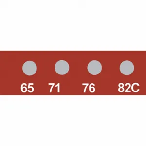 WAHL 441-065C Non-Reversible Temp Indicator, Horizontal Strip, 4 Points, 10 Pack | CU8CPQ 6FZF6