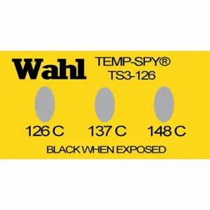 WAHL TS3-126C Non-Reversible Temp Indicator, Horizontal Strip, 3 Points, 20 Pack | CU8CNJ 6EAN9