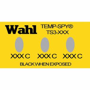WAHL TS3-43C Non-Reversible Temp Indicator, Horizontal Strip, 3 Points, 20 Pack | CU8CND 6EAP3
