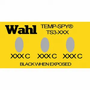 WAHL TS3-160C Non-Reversible Temp Indicator, Horizontal Strip, 3 Points, 20 Pack | CU8CNH 6EAP0