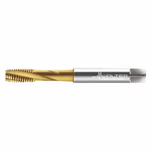 WALTER TOOLS 2041215-M8 Spiral Flute Tap, M8X1.25 Thread Size, 18 mm Thread Length, 90 mm Length, Tin | CU9FZB 426X44