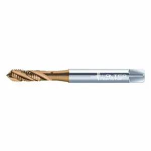 WALTER TOOLS M2051305-M2.5 Spiral Flute Tap, M2.5X0.45 Thread Size, 4 mm Thread Length, 50 mm Length, Tin | CU9EWL 428L72