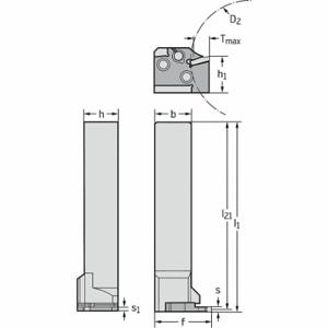 WALTER TOOLS NCLE32-8585R-GX24-4-21 Indexable Parting and Grooving Tool Holder, Novex-Cut, GX Insert, Screw Clamping | CU8GGW 56NE30