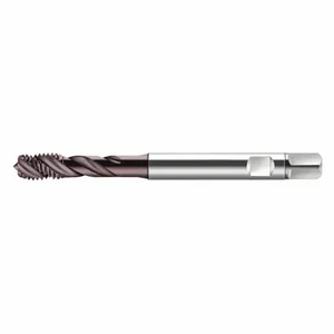 WALTER TOOLS S2051312-M6 Spiral Flute Tap, M6X1 Thread Size, 10.50 mm Thread Length, 80 mm Length, Tin | CU9FTN 429D25