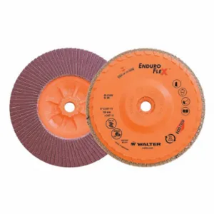 WALTER SURFACE TECHNOLOGIES 06B608 Flap Disc, Type 27, 6 Inch x 5/8 11, Zirconia Alumina, 80 Grit | CU9CEK 804CF1