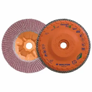 WALTER SURFACE TECHNOLOGIES 06F454 Flap Disc, Type 27, 4 1/2 Inch x 5/8 11, Aluminum Oxide, 40 Grit | CU9CCJ 49YJ94