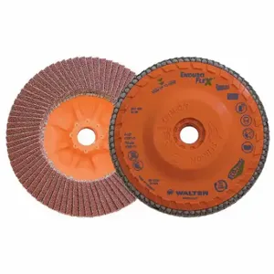 WALTER SURFACE TECHNOLOGIES 06F456 Flap Disc, Type 27, 4 1/2 Inch x 5/8 11, Aluminum Oxide, 60 Grit | CU9CCK 49YJ95