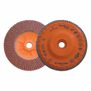 WALTER SURFACE TECHNOLOGIES 06F458 Flap Disc, Type 27, 4 1/2 Inch x 5/8 11, Aluminum Oxide, 80 Grit | CU9CER 804CG0