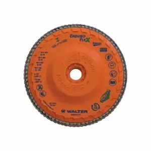 WALTER SURFACE TECHNOLOGIES 06F462 Flap Disc, Type 27, 4 1/2 Inch x 5/8 11, Aluminum Oxide, 120 Grit | CU9CCH 804CG1