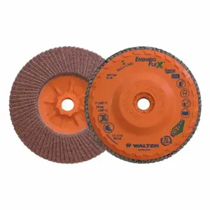 WALTER SURFACE TECHNOLOGIES 06F504 Flap Disc, Type 27, 5 Inch x 5/8 11, Aluminum Oxide, 40 Grit, Eco-Trim Bk | CU9CDB 804CG2