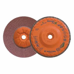 WALTER SURFACE TECHNOLOGIES 06F506 Flap Disc, Type 27, 5 Inch x 5/8 11, Aluminum Oxide, 60 Grit, Eco-Trim Bk | CU9CDC 804CG3
