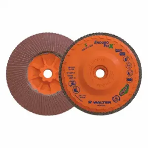 WALTER SURFACE TECHNOLOGIES 06F512 Flap Disc, Type 27, 5 Inch x 5/8 11, Aluminum Oxide, 120 Grit | CU9CDA 804CG5