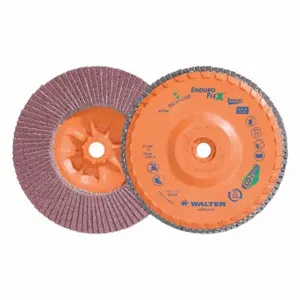 WALTER SURFACE TECHNOLOGIES 06F604 Flap Disc, Type 27, 6 Inch x 5/8 11, Aluminum Oxide, 40 Grit, Eco-Trim Bk | CU9CDL 804CG6