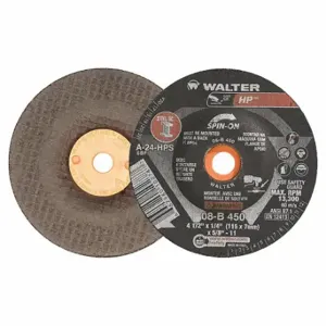 WALTER SURFACE TECHNOLOGIES 08B450 Depressed Center Grinding Wheel, Aluminum Oxide, Hp | CU9CAJ 32WJ75